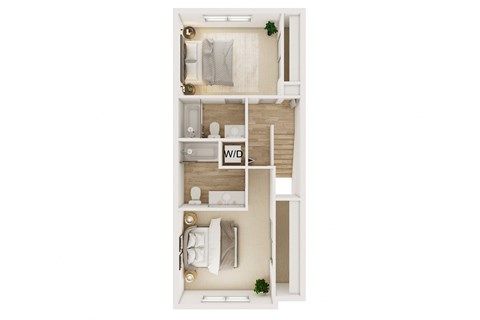 Townhome level three bedrooms